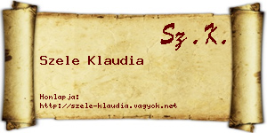 Szele Klaudia névjegykártya