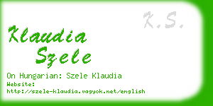 klaudia szele business card